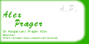 alex prager business card